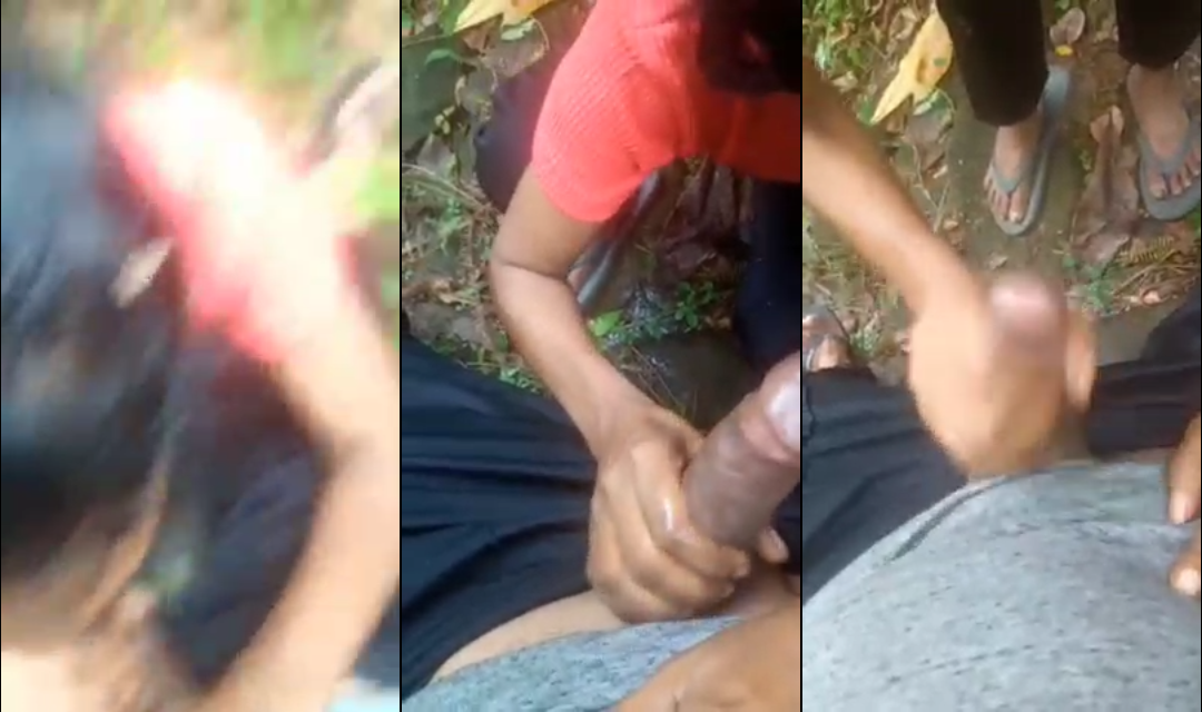 කෙල්ල එක්ක කැලේ ගිහින් කටට දුන්න විදිහ | kaleta ghin katata dunna leak video